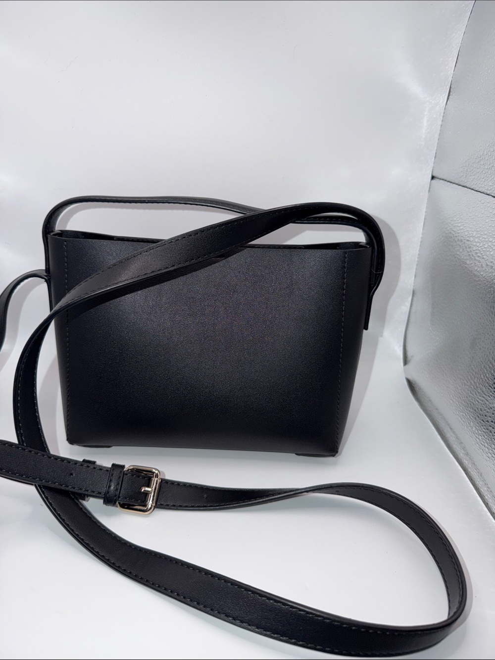 Mark & Graham Black Crossbody Saddle Bag
